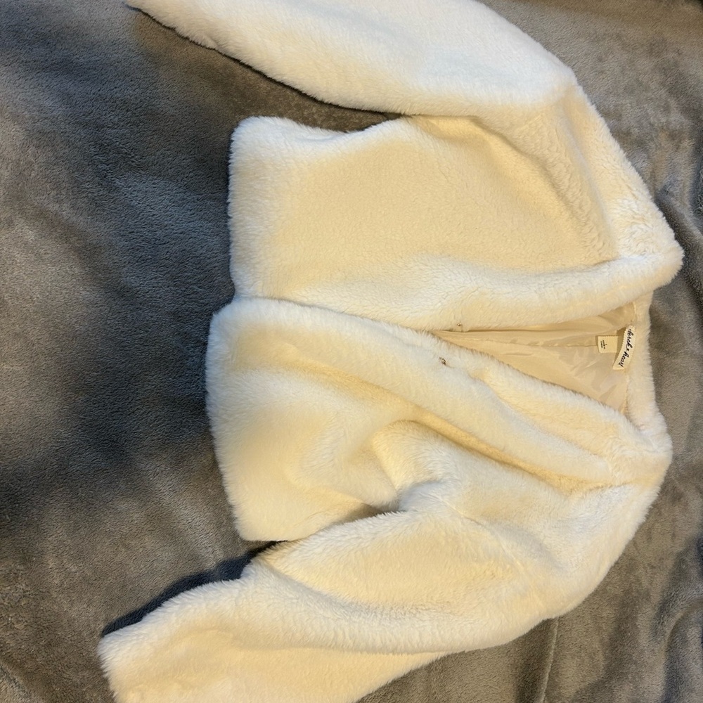 Derek Heart Ivory Faux Fur Jacket